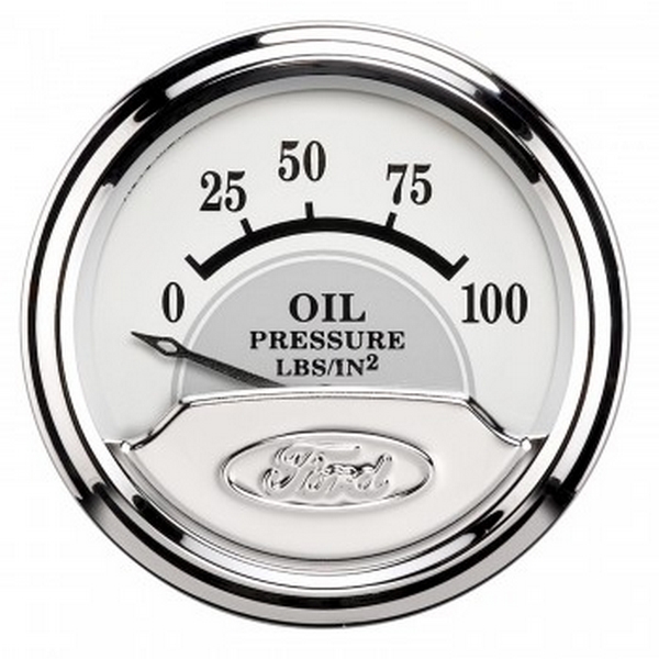 2-1/16" OIL PRESSURE, 0-100 PSI, FORD MASTERPIECE